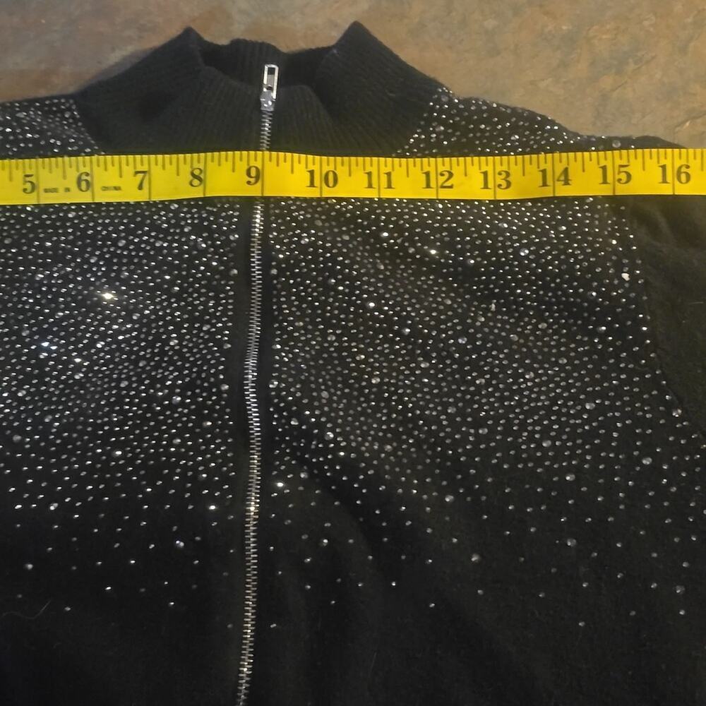 Lola Black Women's Sweater With Rhinstones - Picture 6 of 7